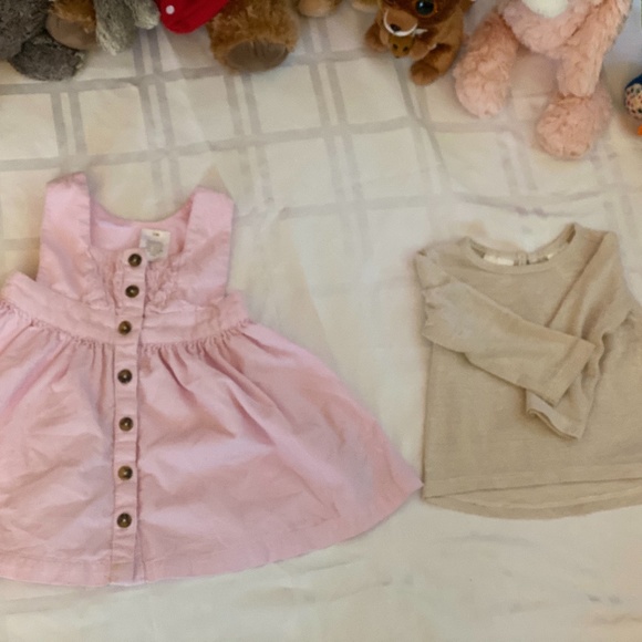 Kardashian Kids Pink Dress with Gold and White Top - Picture 1 of 5